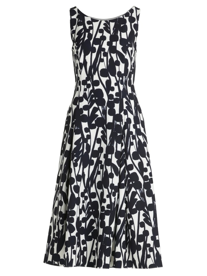 

Короткое платье Vera Mont Cocktailkleid mit Print, цвет Weiß/Dunkelblau