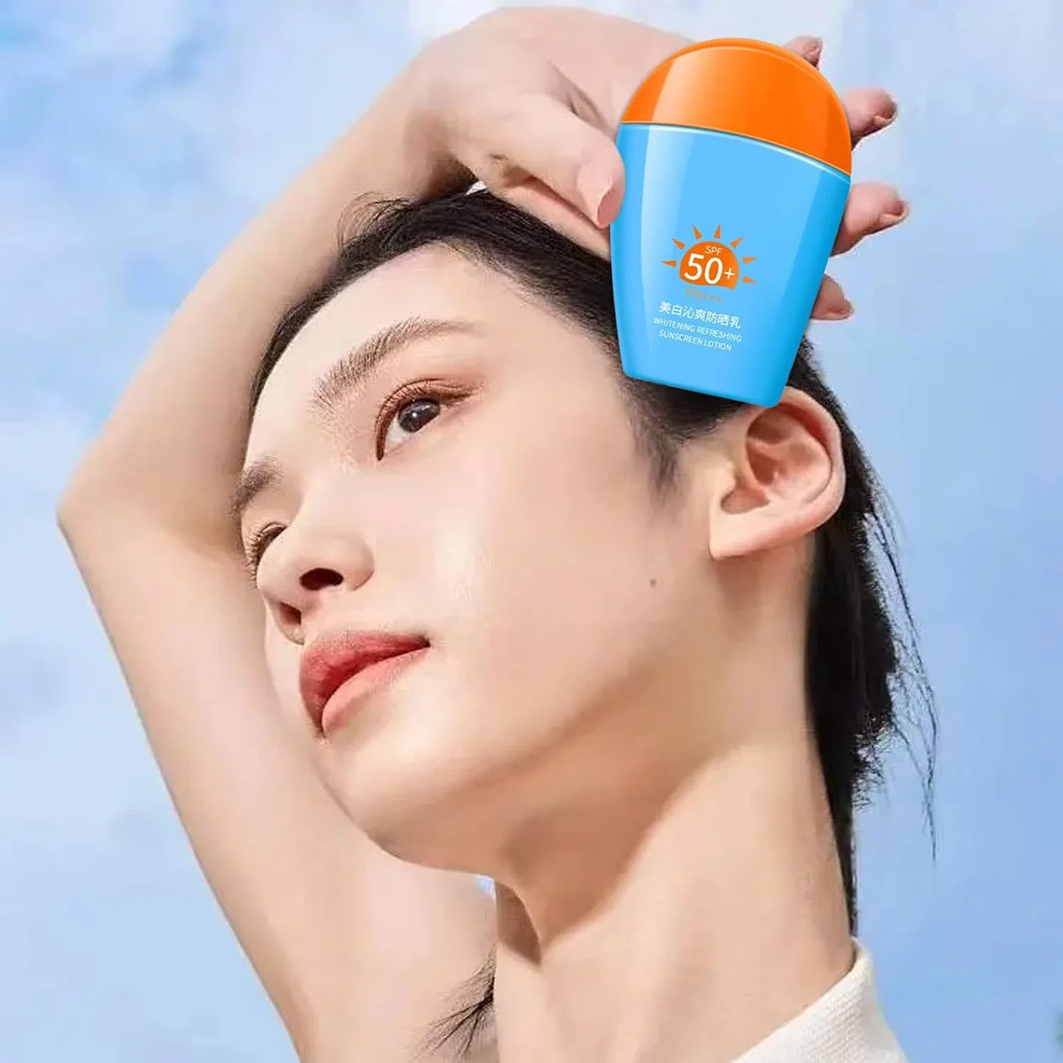 Солнцезащитный крем для лица и тела SPF 50+ PA+++ Yidaify 60 г белый — фото 2