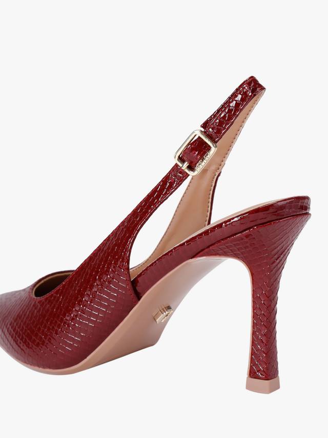 Corletta остроконечные лодочки на каблуке с ремешком Carvela, Red Dark — фото 4