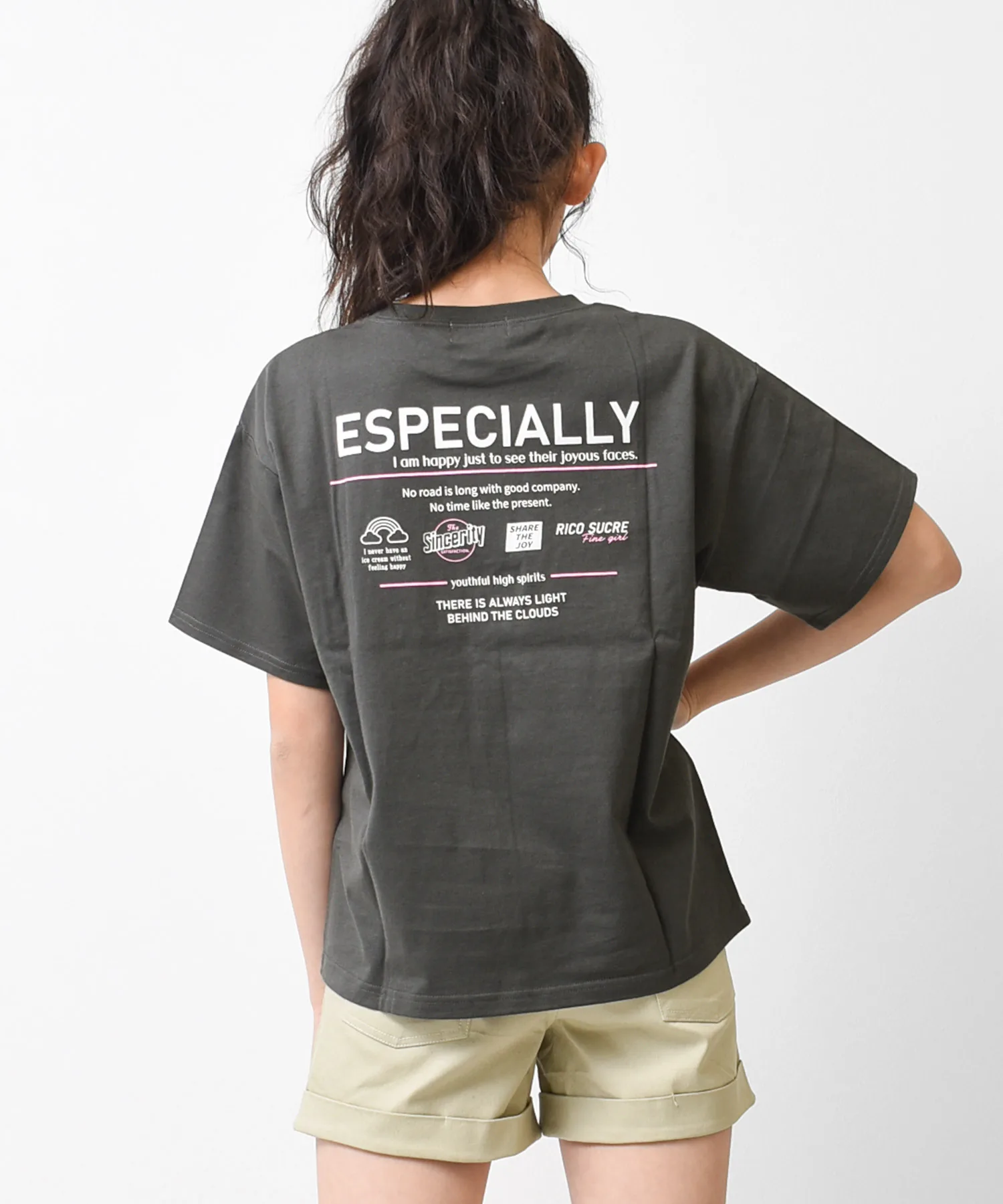 Футболка с принтом на спине RiCO SUCRE Back Logo T-shirt серый