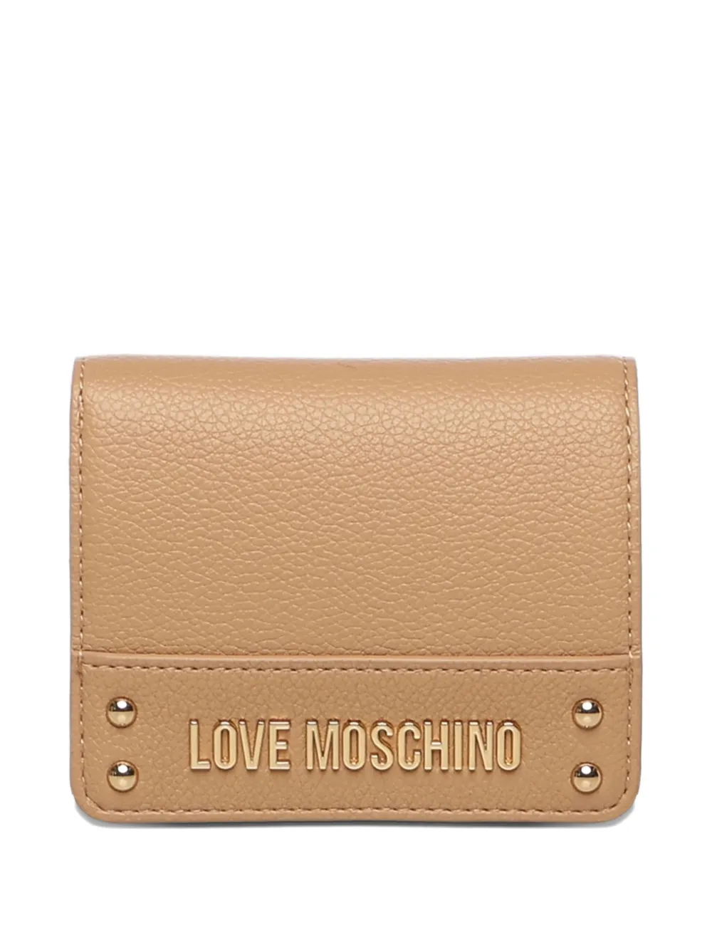 

Кошелек с логотипом и заклепками Love Moschino, нейтральный
