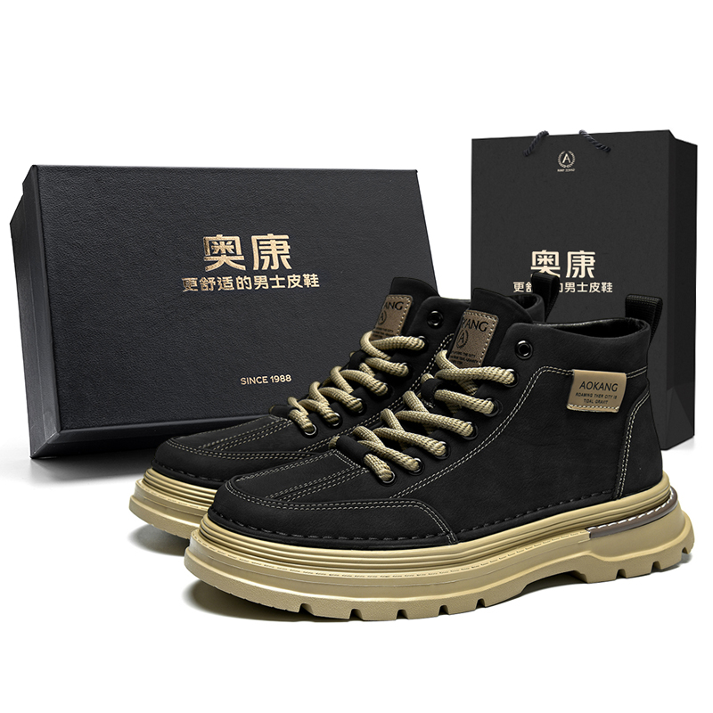

Ботинки Short Martin Boot Men's Exclusive Box AOKANG, черный