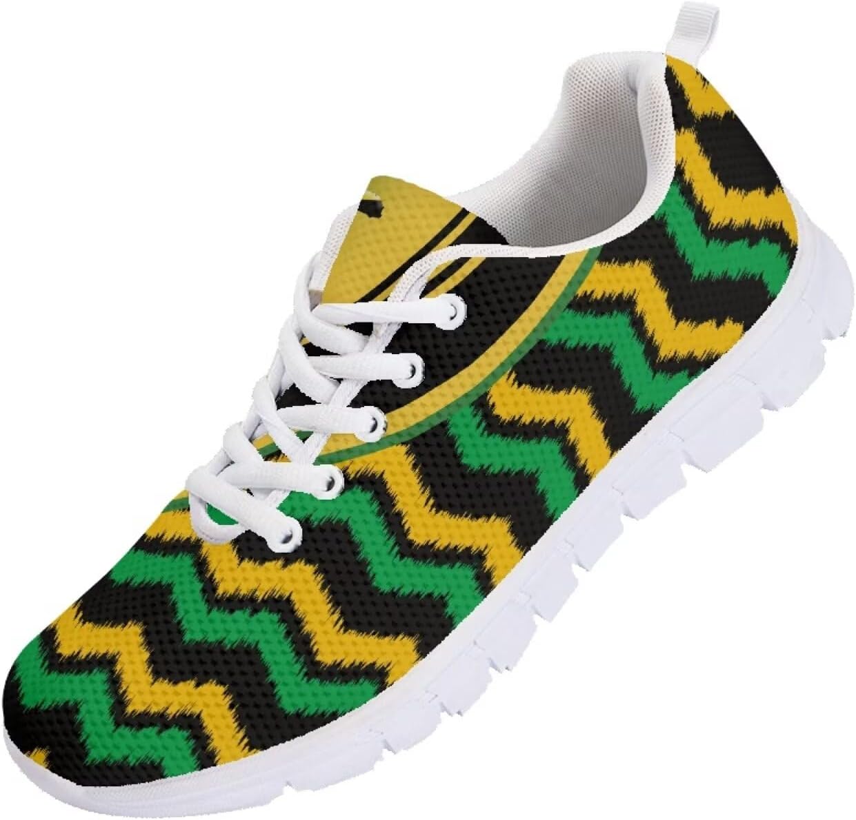 

Мужские кроссовки Funnydude Funny Print 2025 Осень, легкие беговые кроссовки с дышащей сеткой, Jamaican