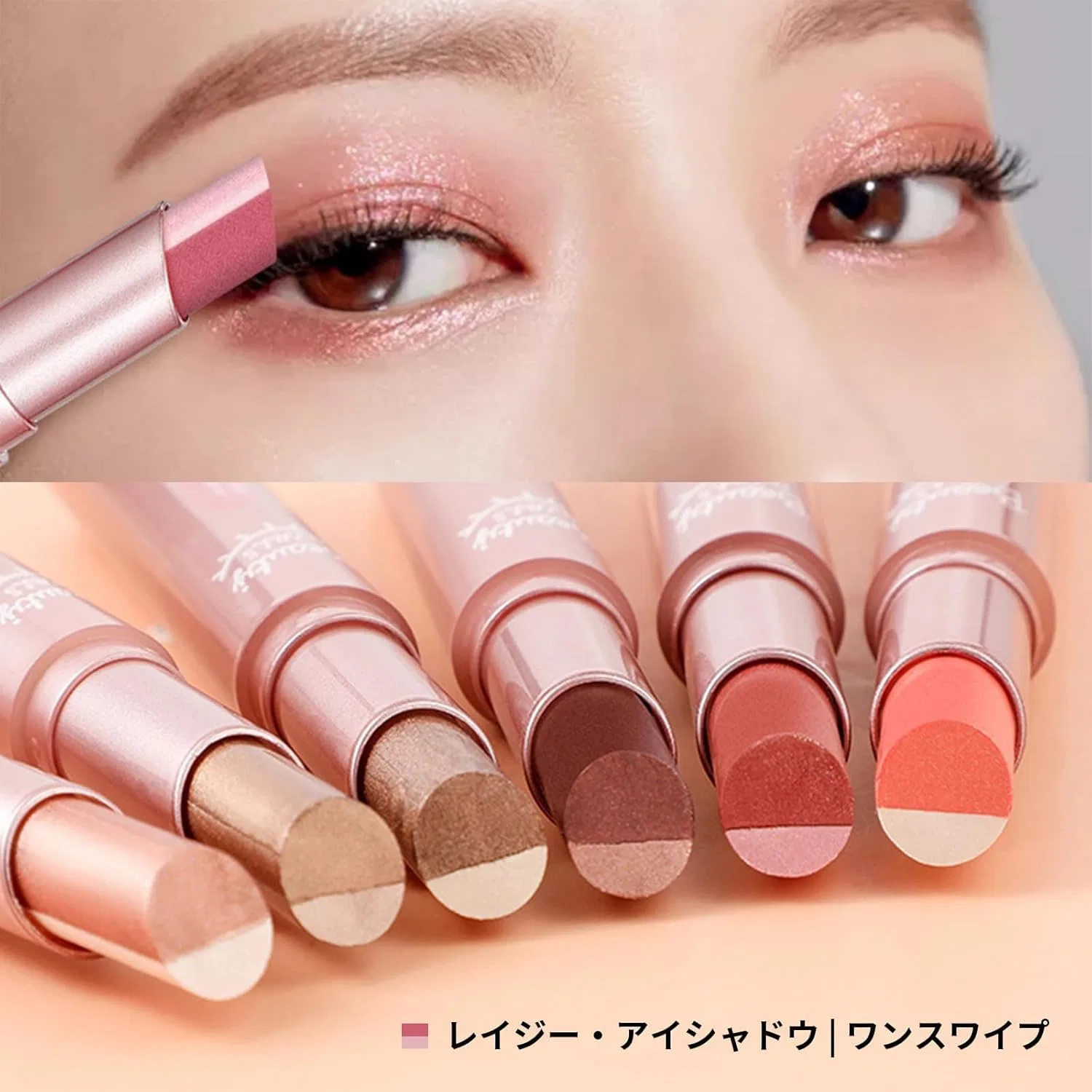 Тени для век двусторонние карандаш Qin Derdom, 1 шт, розовый — фото 3