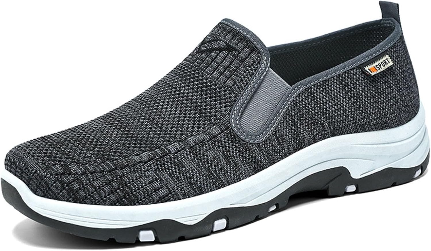 

Мужские дышащие повседневные слипоны, легкие и удобные кроссовки для прогулок, ежедневной носки и путешествий Generic, серый