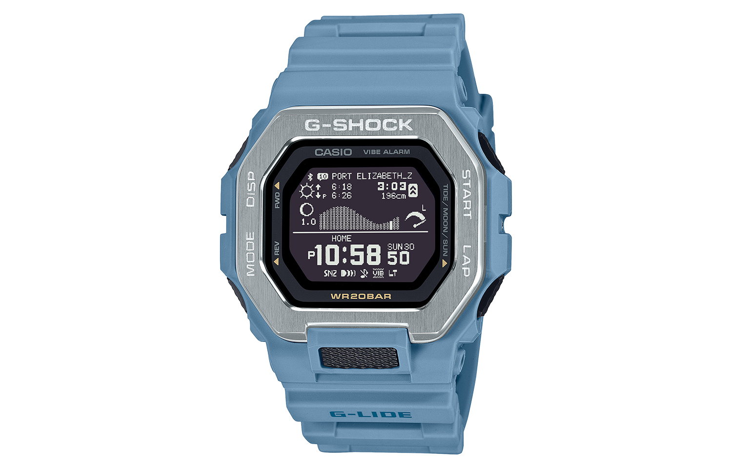 

Унисекс часы G-Lide Series черные GBX-100-2APR CASIO