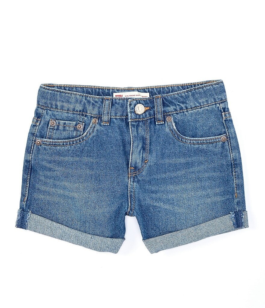 

Джинсовые шорты Levi's Big Girls 7–16 Girlfriend Shorty, синий