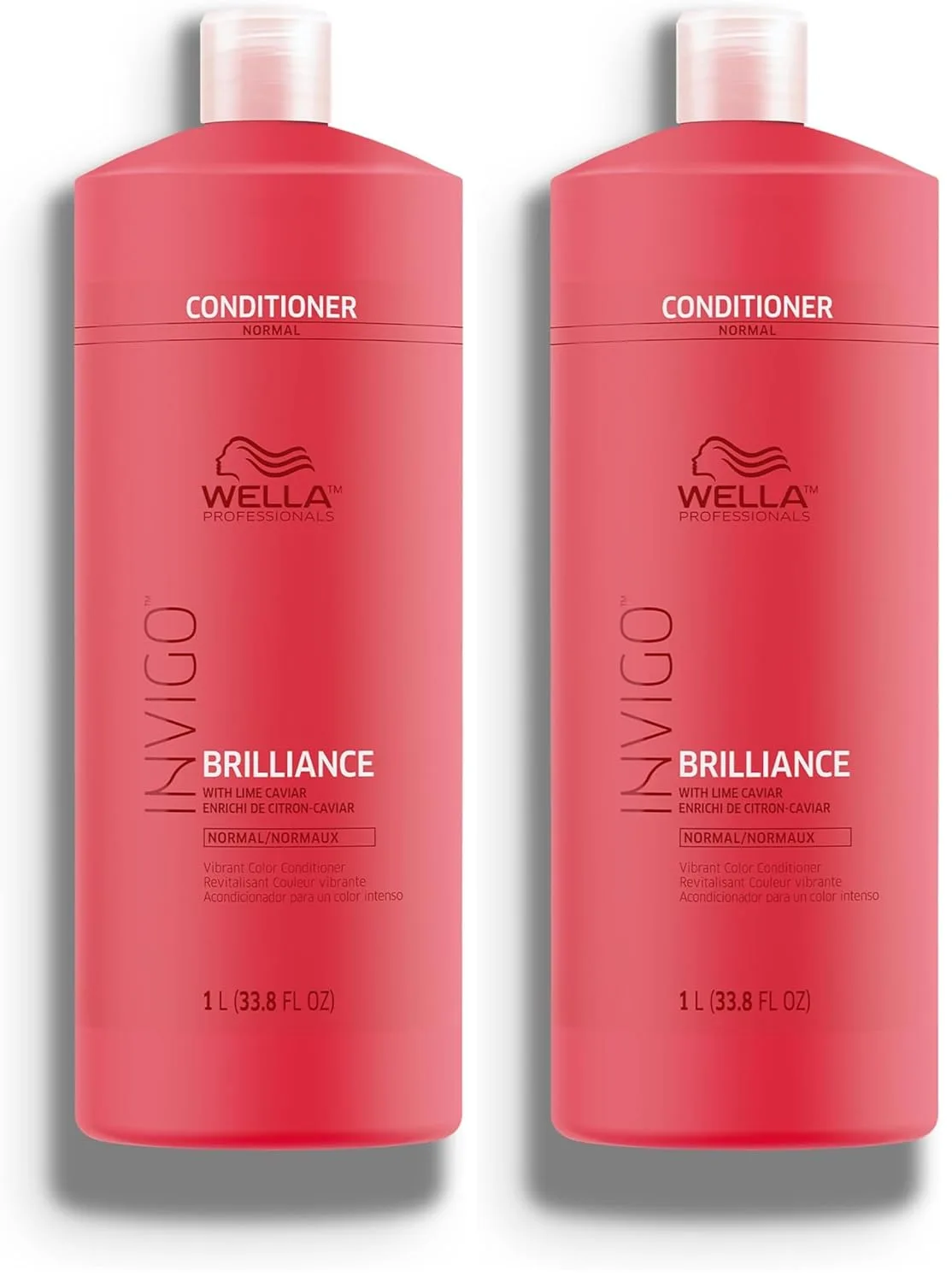 Кондиционер Wella Professionals Invigo Brilliance | Для тонких/нормальных окрашенных волос | Интенсивная защита цвета и сохранение яркости цвета 1000 мл (2 шт.)