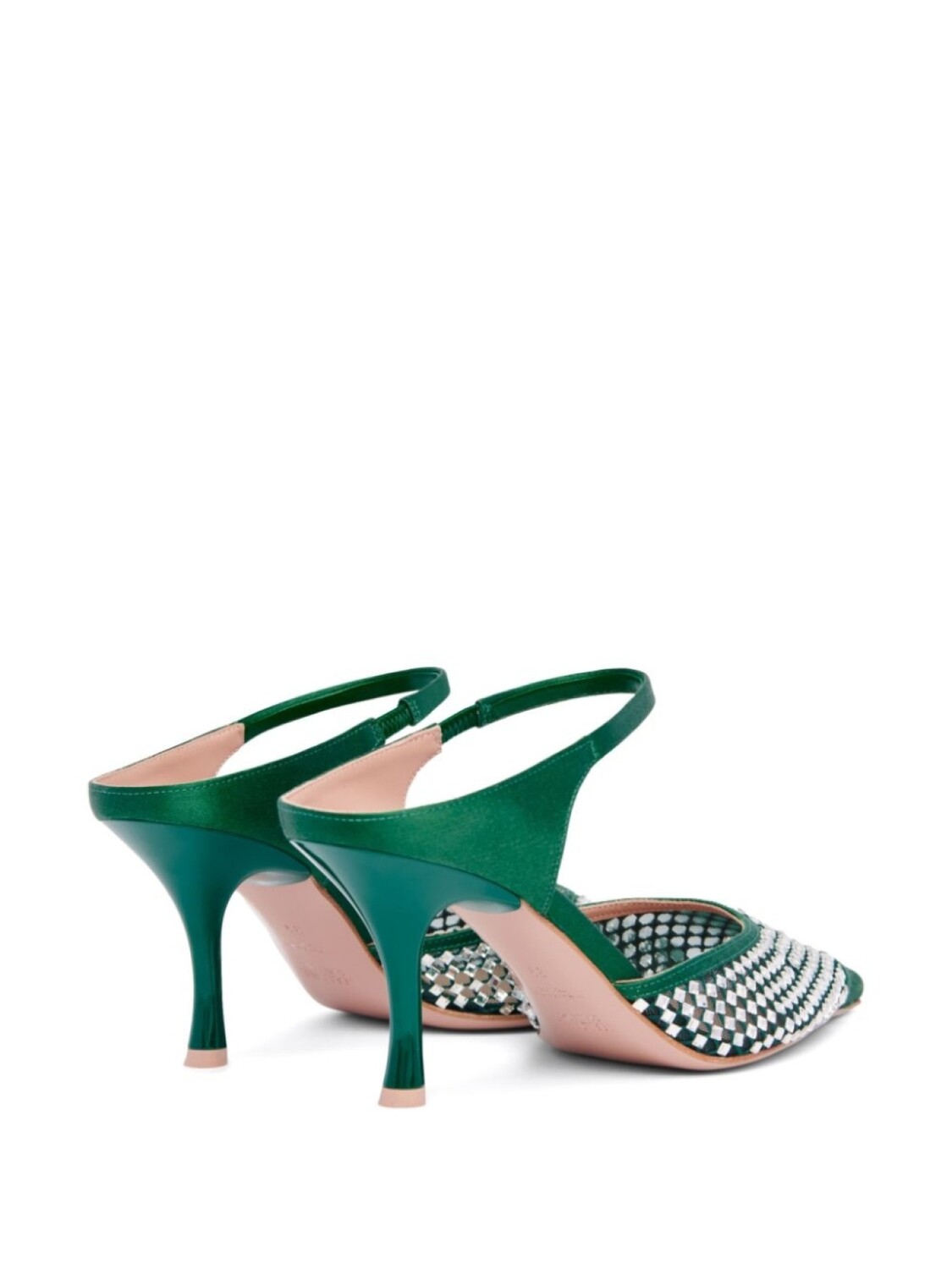 Malone Souliers мюли Vega 70 с кристаллами, зеленый — фото 3