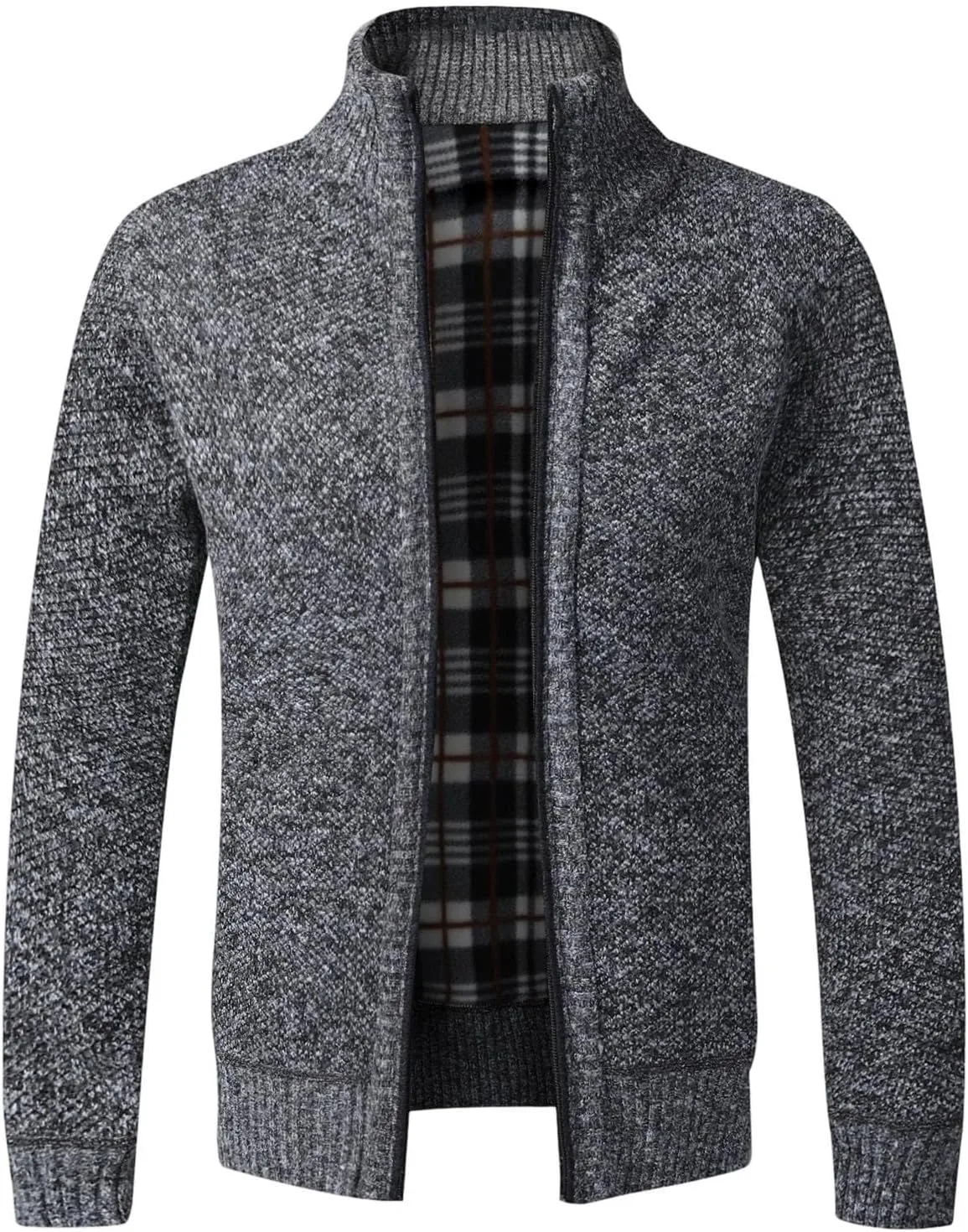 

Мужской зимний кардиган с флисовой подкладкой на молнии