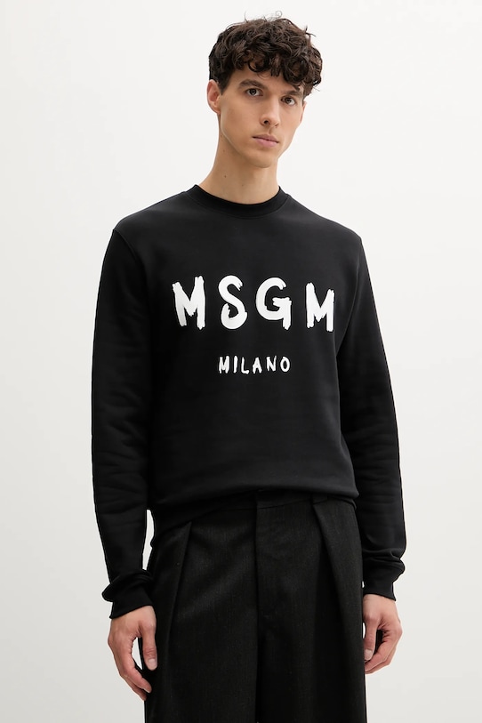 

Хлопковая рубашка Msgm, черный