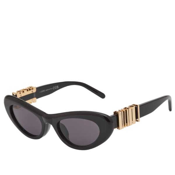 

Тонкие овальные солнцезащитные очки Loewe Eyewear, черный