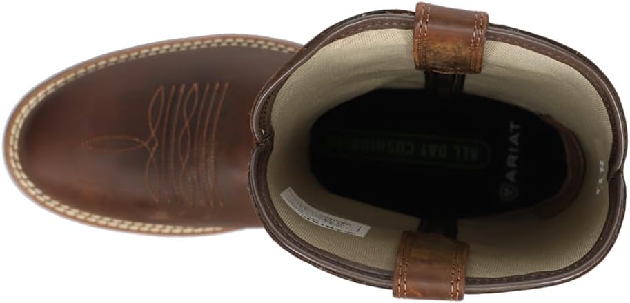 Мужские ковбойские сапоги ARIAT Ridgeback с круглым носком, Distressed Tan — фото 4