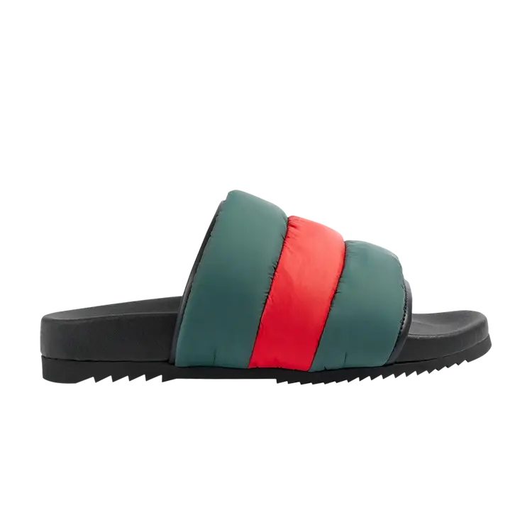 Кроссовки Gucci Wmns Padded Web Slide Sandal, зеленый