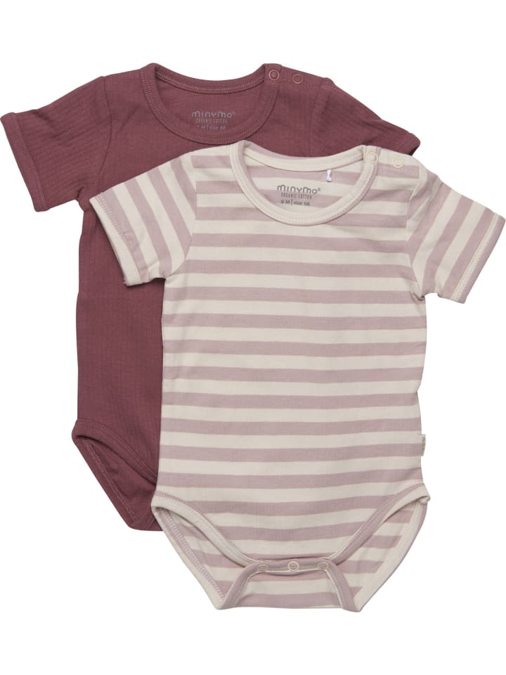 

Minymo Детский боди с короткими рукавами, розовый