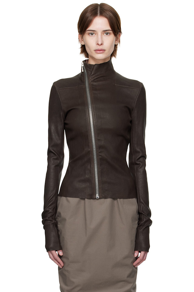 

Кожаная куртка Hollywood jkt Rick Owens, цвет mahogany
