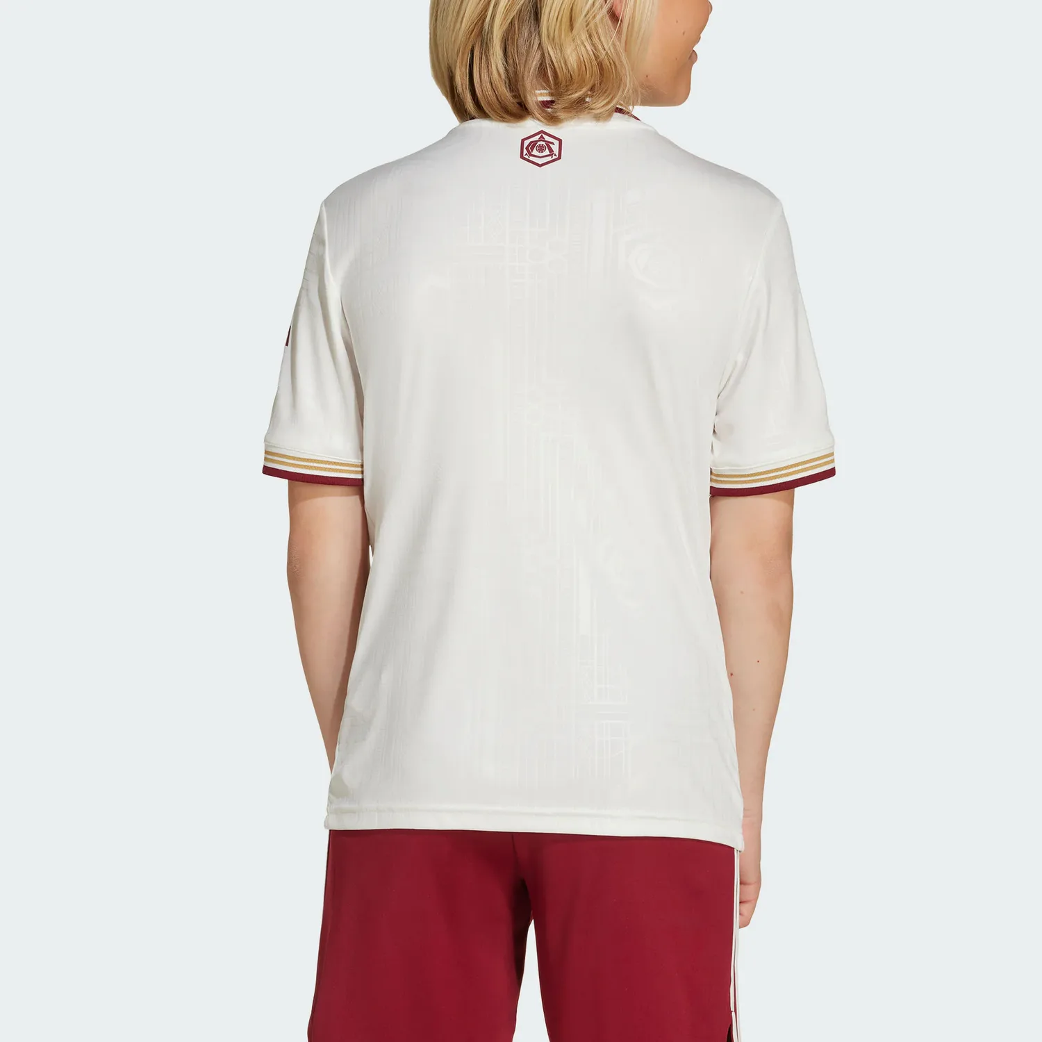 Детская футболка быстросохнущая SS25 ARSENAL 25/26 THIRD JERSEY Adidas Originals, White/Preppy Red — фото 3