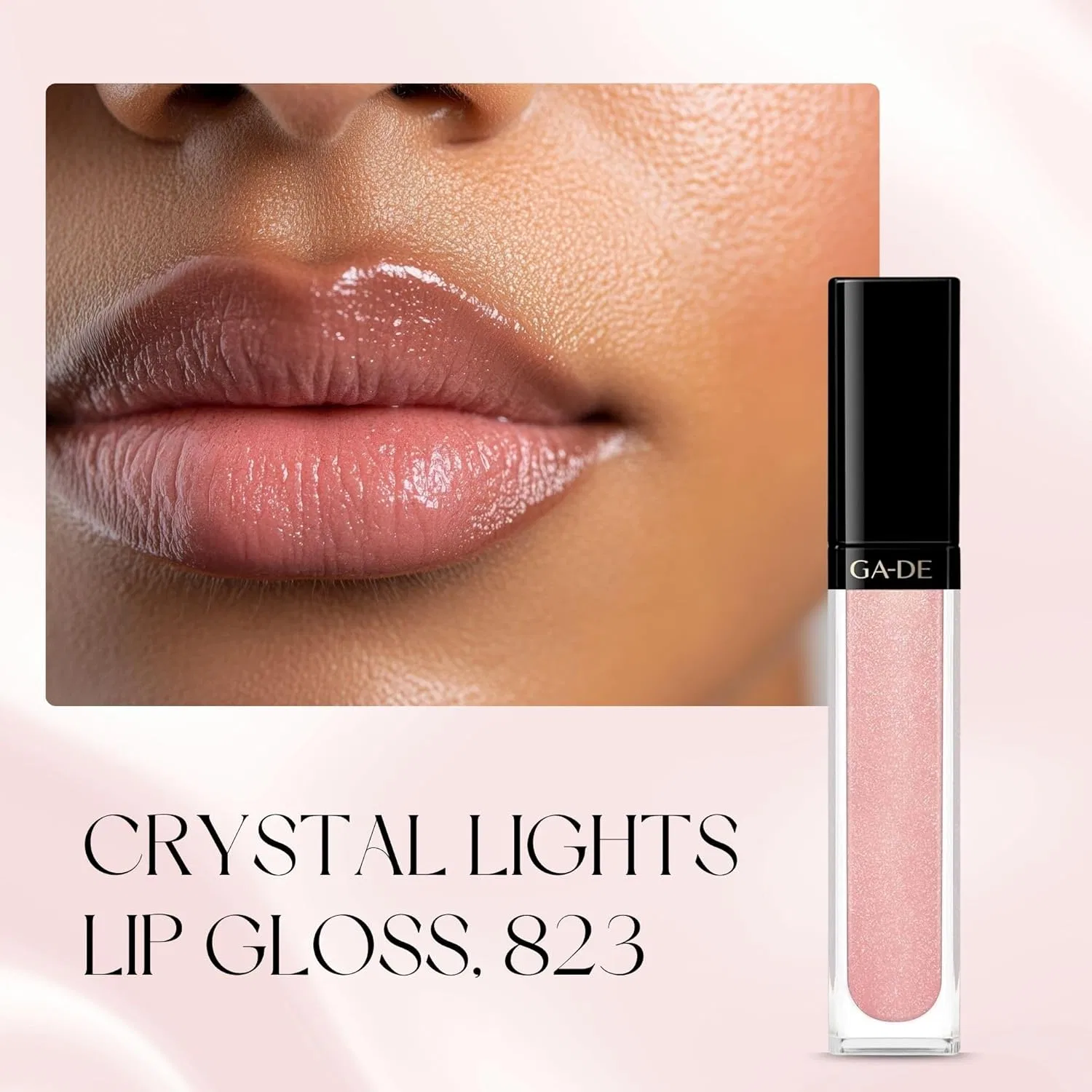 Блеск для губ GA-DE Crystal Light 823 Rose Glitz 0.25 унции — фото 2