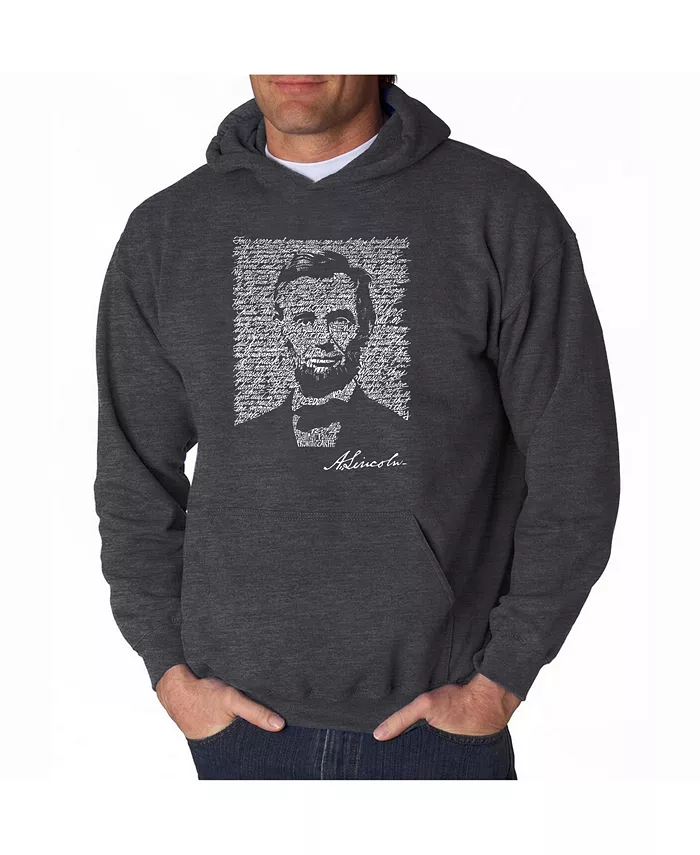 

Мужская худи с принтом - Abraham Lincoln LA Pop Art, серый