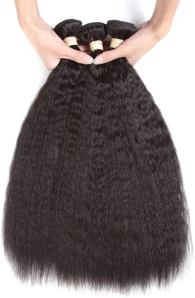 Набор париков Kinky Straight Hair Kerriana 3 шт 26-30 дюймов натуральный черный — фото 3