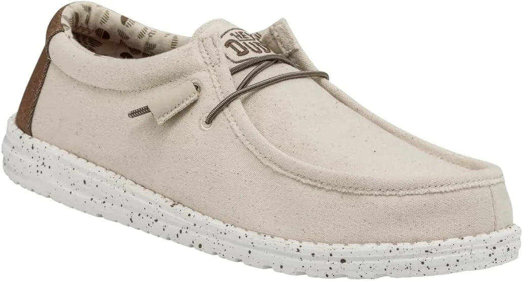 

Мужские лоферы HEYDUDE Wally Stretch из текстиля | Удобная легкая обувь без шнурков для мужчин | Для повседневной носки, прогулок и путешествий, слоновая кость