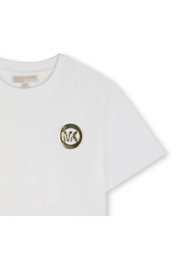 Футболка с принтом Michael Kors Kids, Offwhite — фото 4