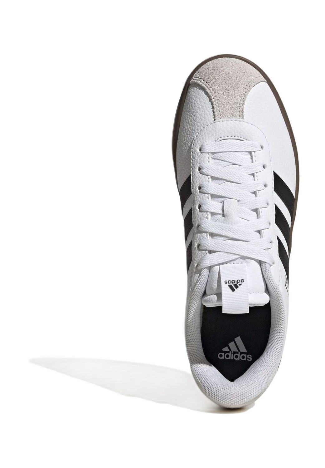 Кроссовки для скейтбординга "VL Court 30", кожаные, женские Adidas, цвет Ftwwht/ Cblack/ Greo — фото 2