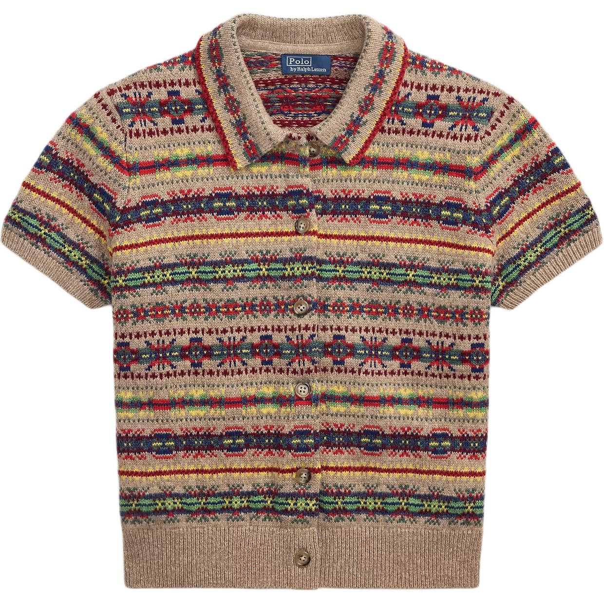 

Кардиган с воротником и узором фэр-айл Polo Ralph Lauren, Umber