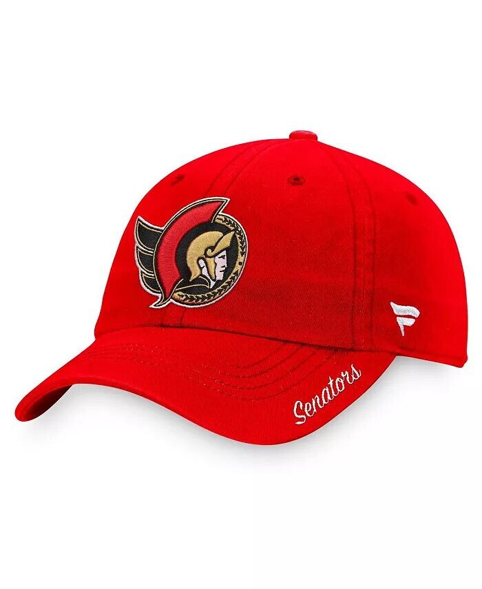 

Женская красная кепка с регулируемым логотипом Ottawa Senators Primary Fanatics, красный