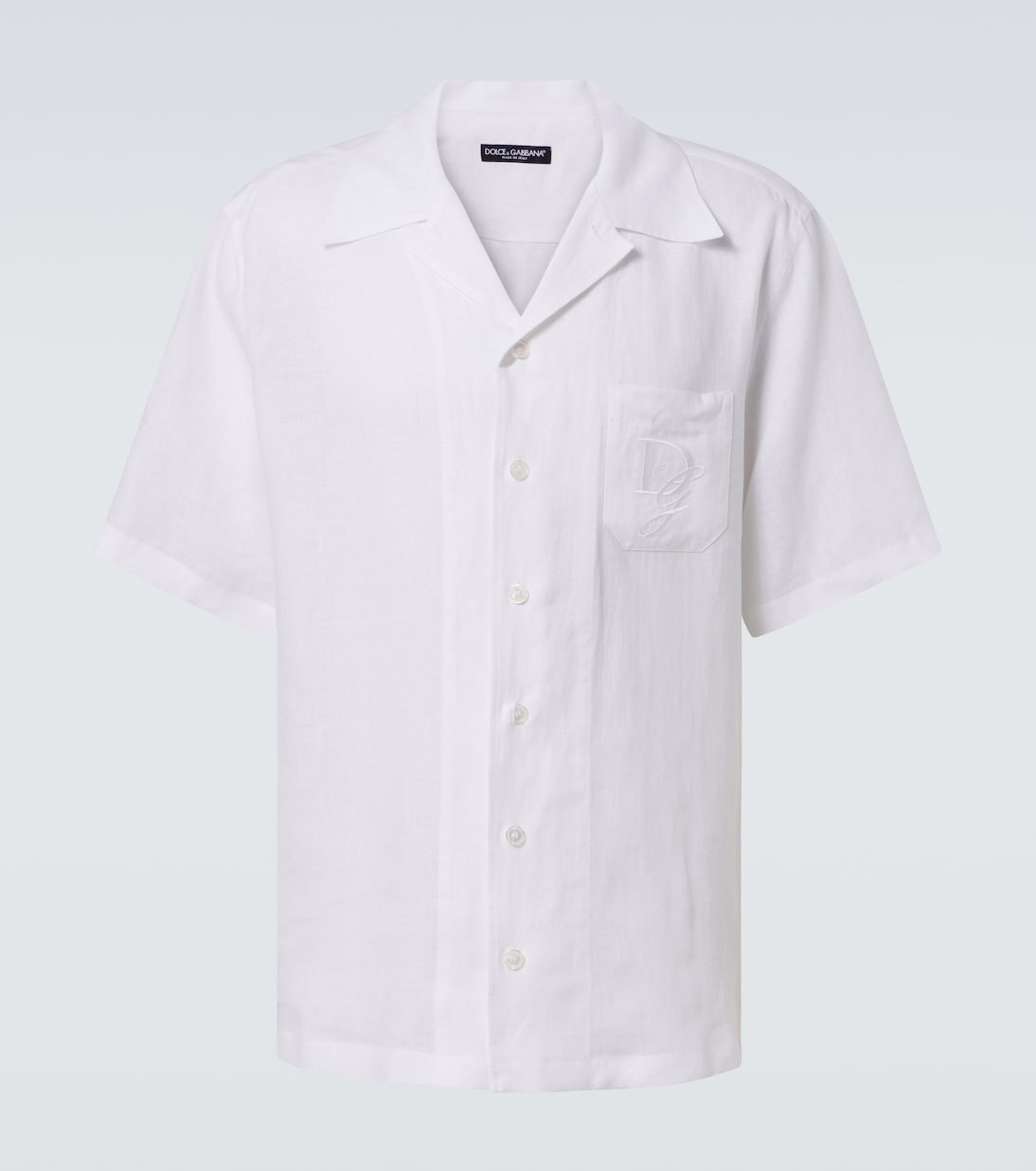 

Льняная рубашка Dolce&Gabbana, Optical White