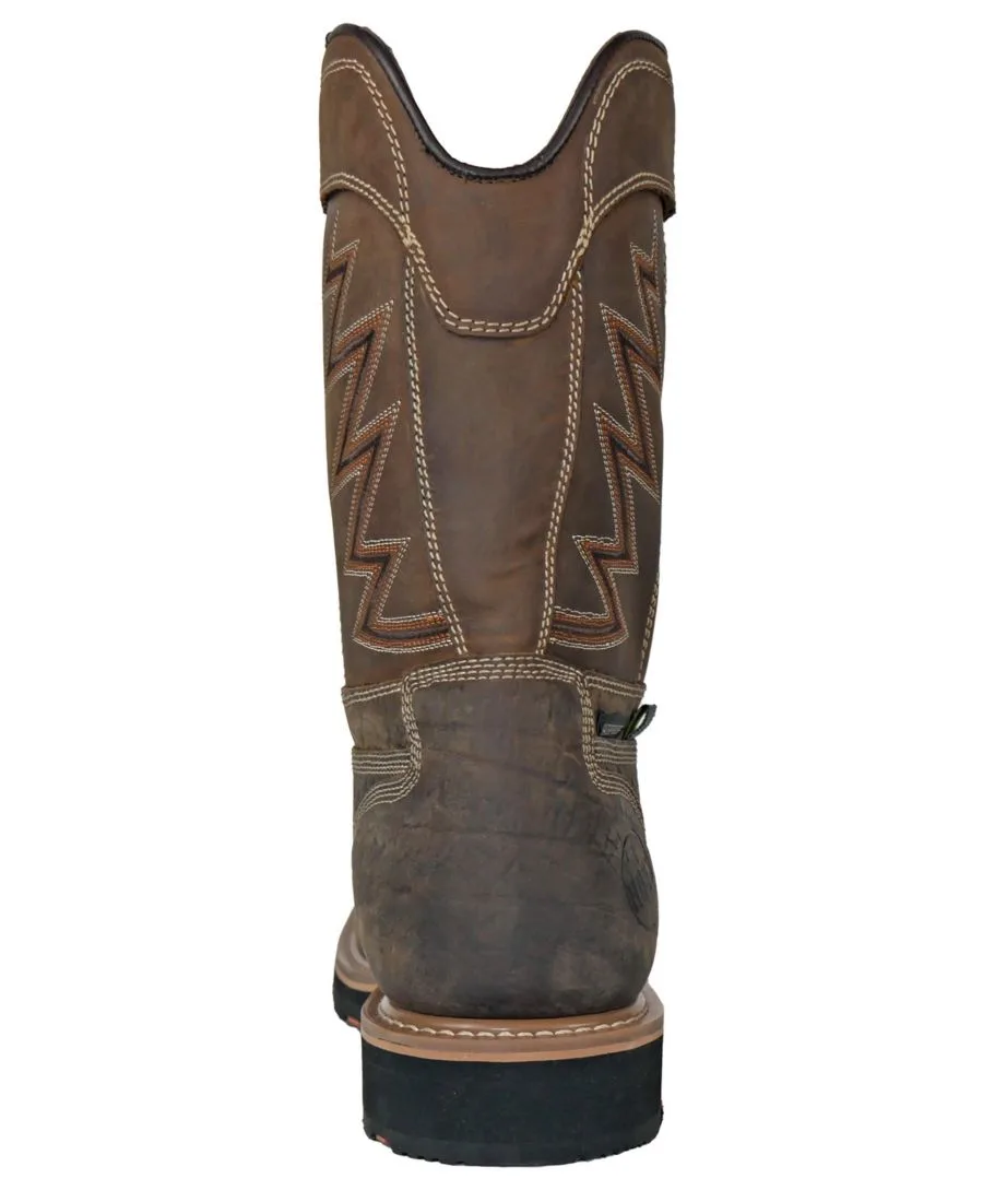 Мужские рабочие ботинки HOSS Fracker с композитным защитным носком Hoss Boot Company, коричневый — фото 3