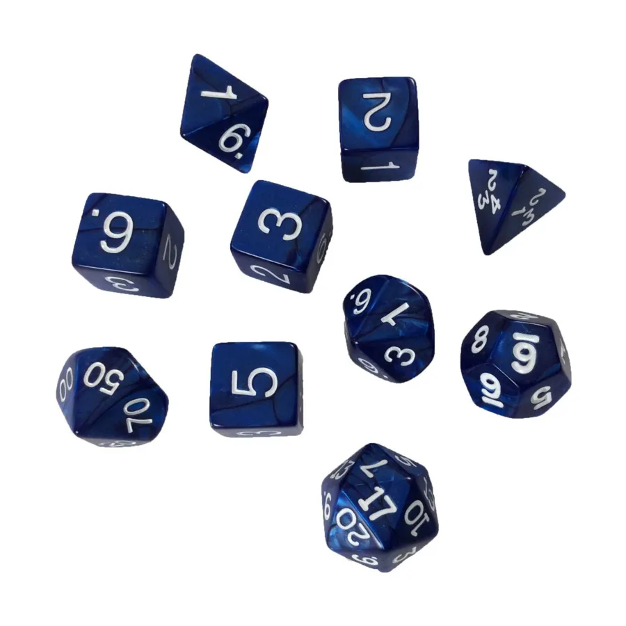 

Комплект Poly Set Темно-синий с белым (10), Dice - Pearlized