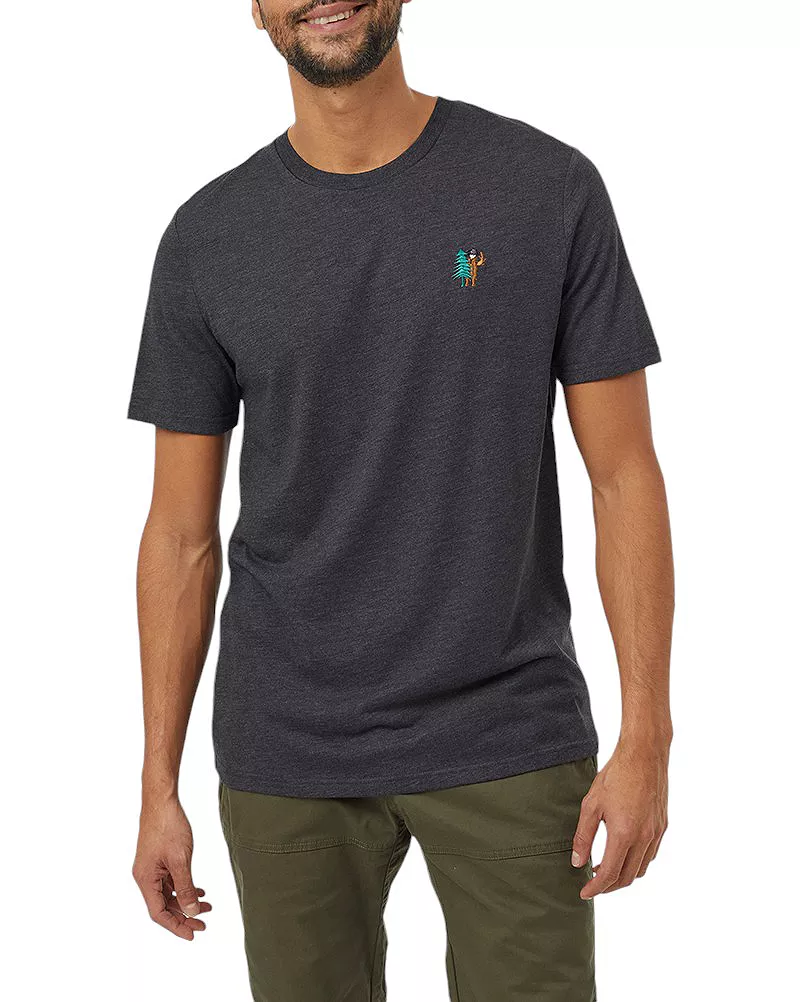 

Мужская футболка с короткими рукавами tentree Sasquatch, цвет Mtrite Black Heather/Tree
