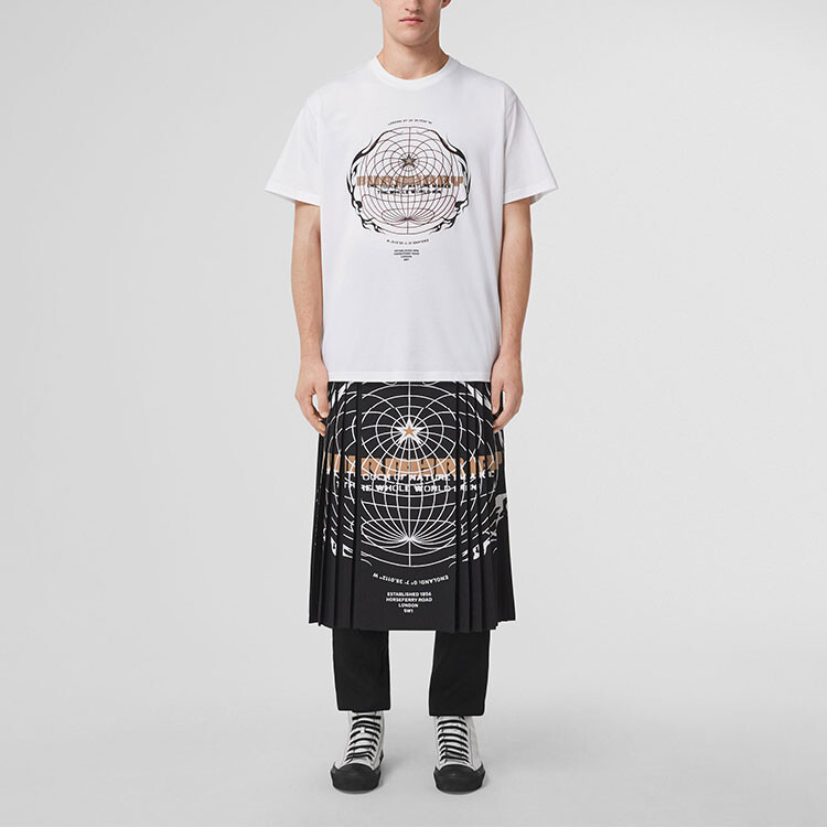 Футболка мужская Burberry, хлопок, белый — фото 3