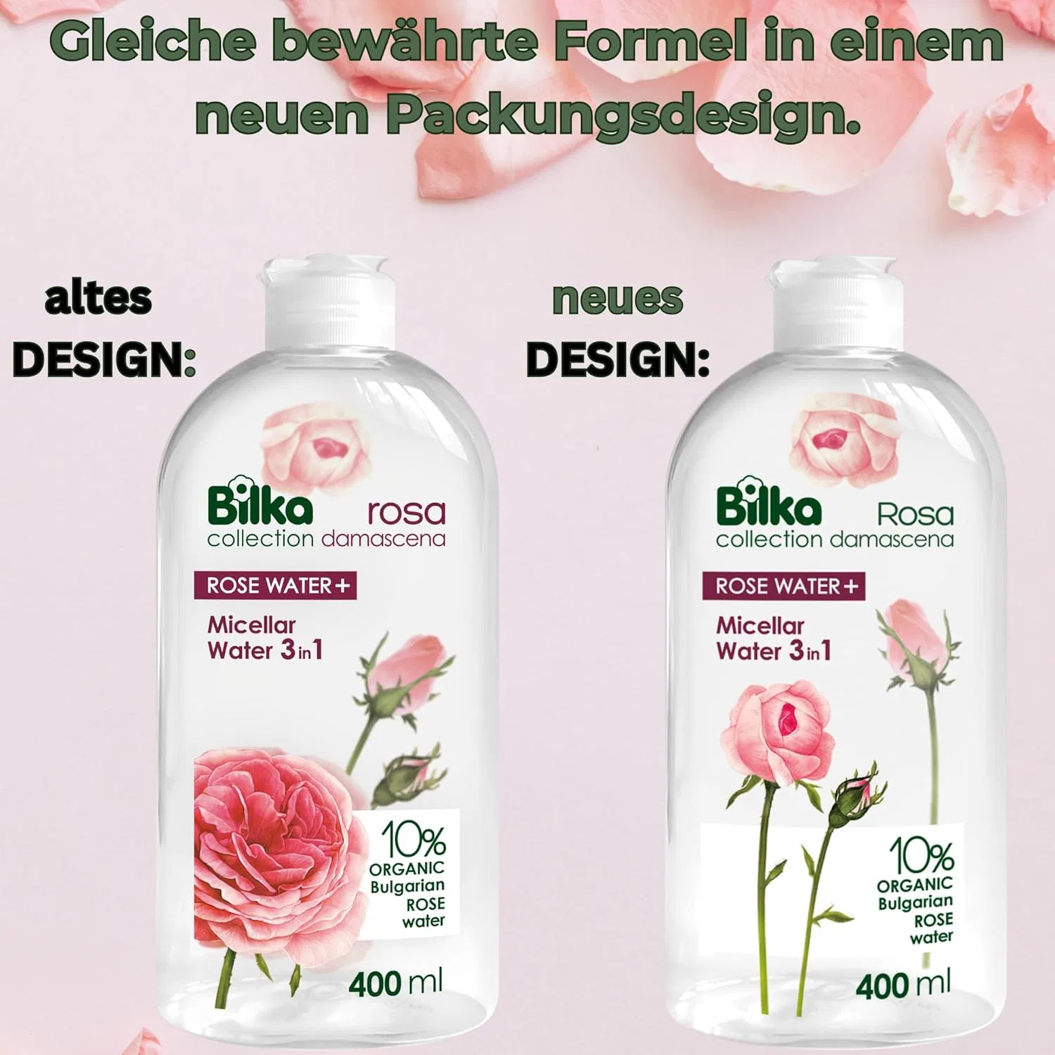Мицеллярная вода Bilka Collection — В-1 Pink Damascena с органической розовой водой, 400 мл — фото 2