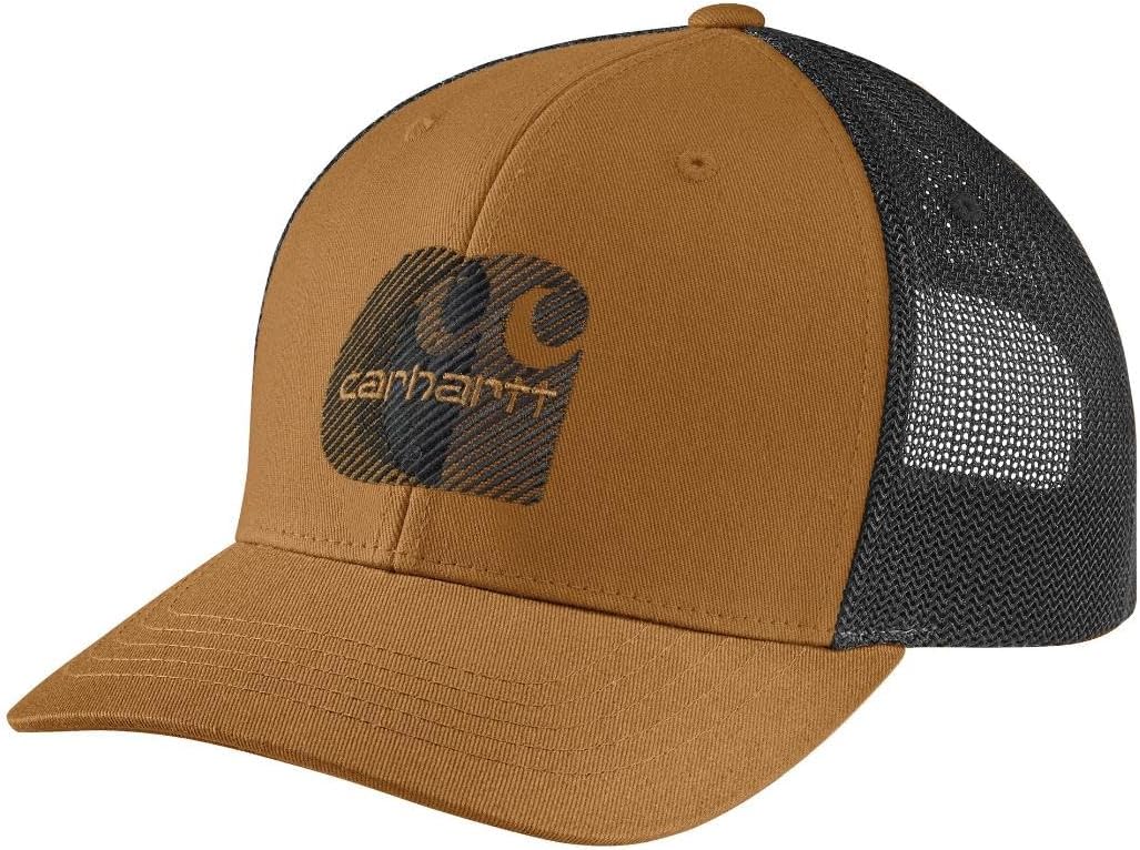 

Кепка Carhartt мужская с сетчатой спинкой и вышитым логотипом, Carhartt Brown