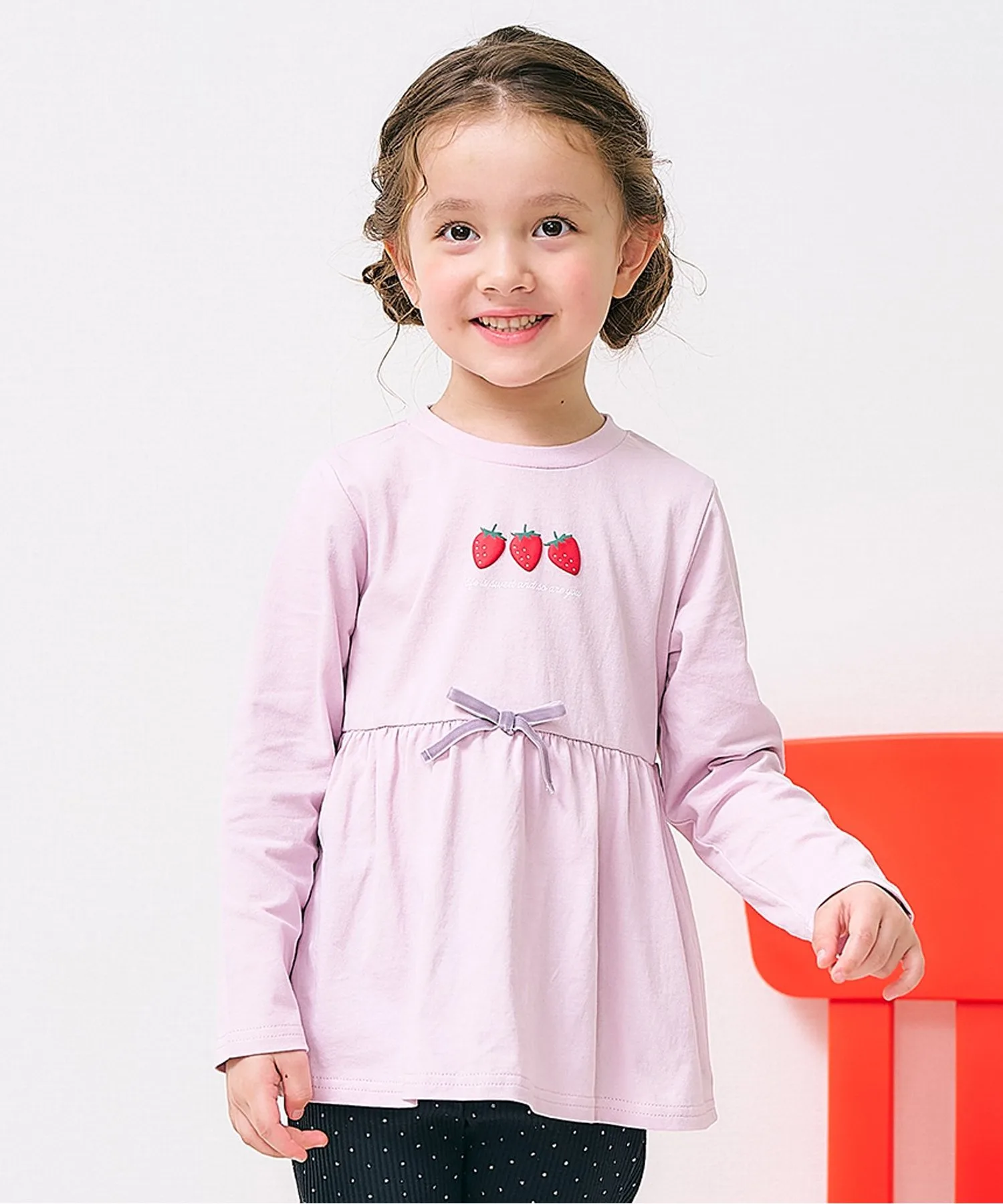 Детская футболка с длинным рукавом Peplum Flare 7days Style apres les cours розовая