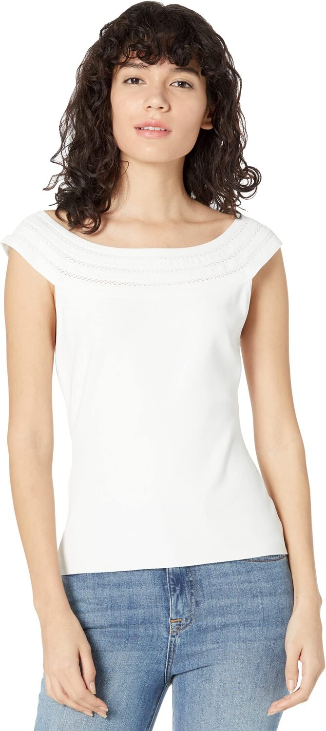 

Топ MILLY Pointelle Band Tank, белый