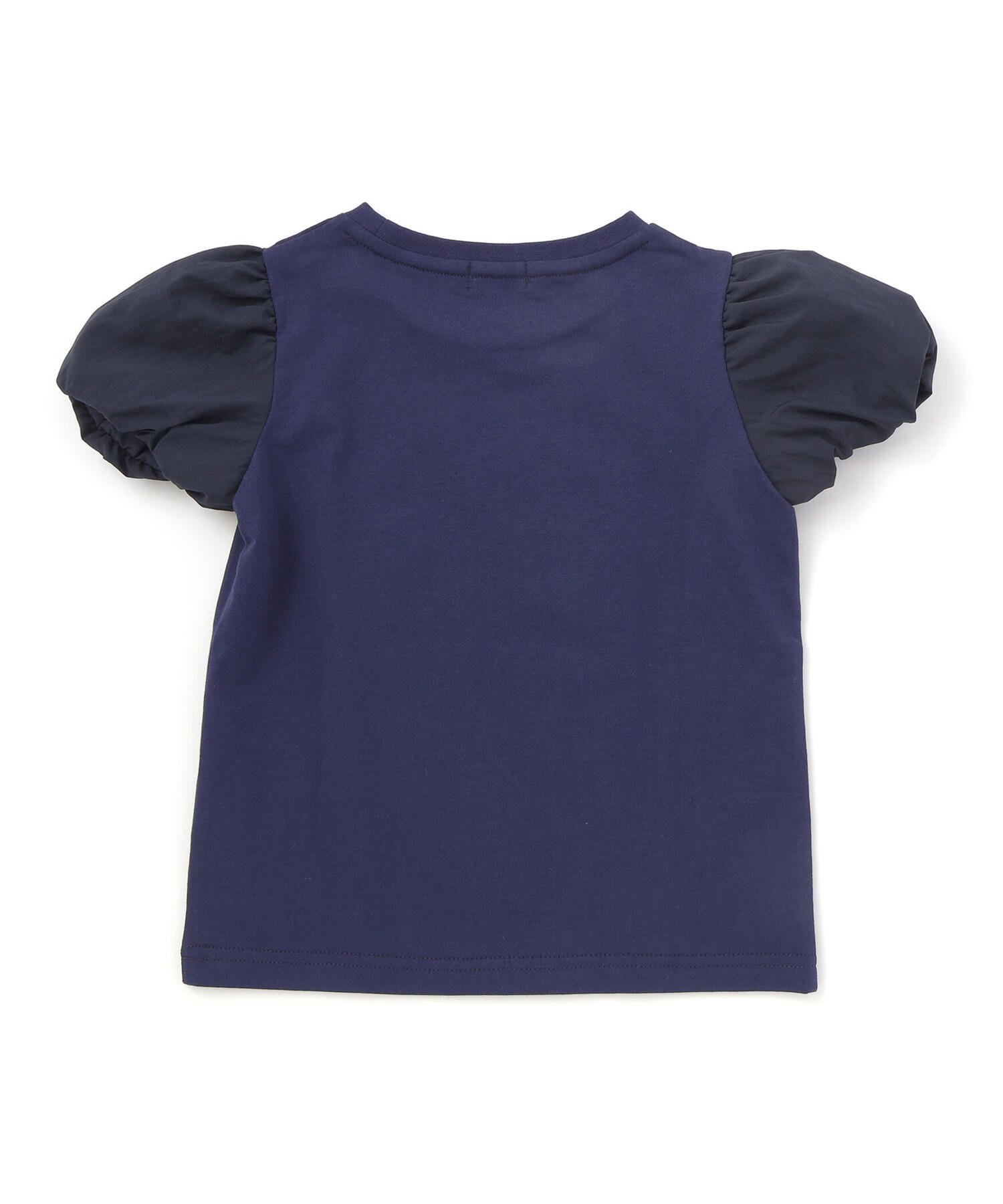 Футболка с короткими рукавами и цветочным лоскутным узором (95–160 см) BeBe Petits Pois Vert, Navy — фото 4
