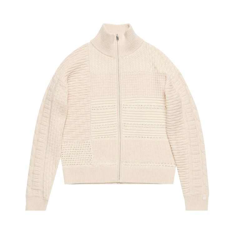 

Кардиган Acne Studios Patchwork Knit Cardigan Oatmeal Melange, желто-коричневый
