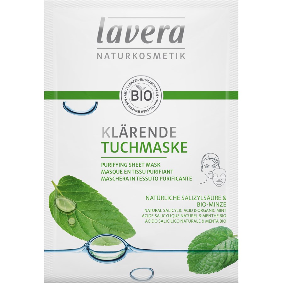 

Маска для лица Lavera Klärende Tuchmaske, Natürliche Salizylsäure & Bio-Minze 21 ml