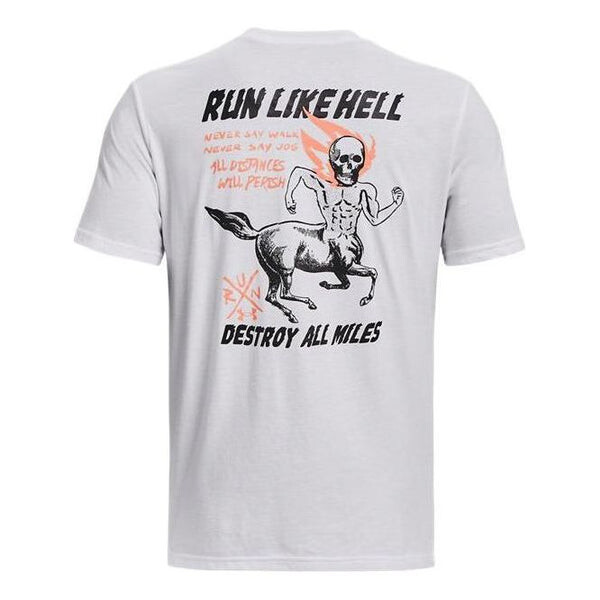 

Футболка run like hell t-shirt 'white' Under Armour, белый