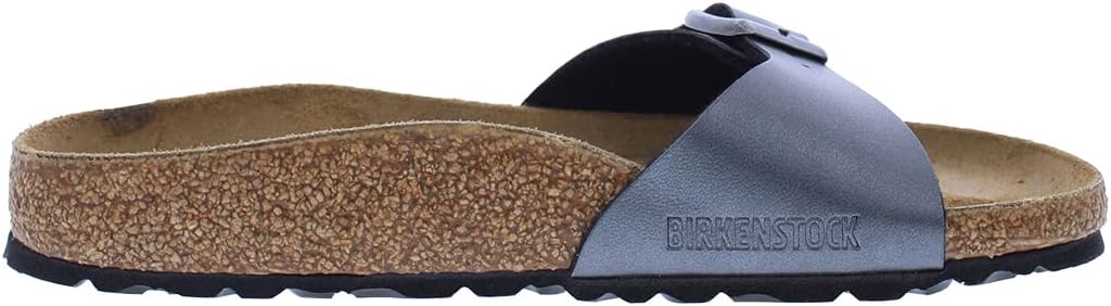 Женские сандалии Birkenstock Madrid с открытым носком, черно-белая кожа — фото 3