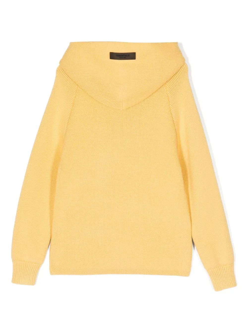 Вязаная толстовка с нашивкой логотипа Fear Of God Essentials Kids, желтый — фото 2