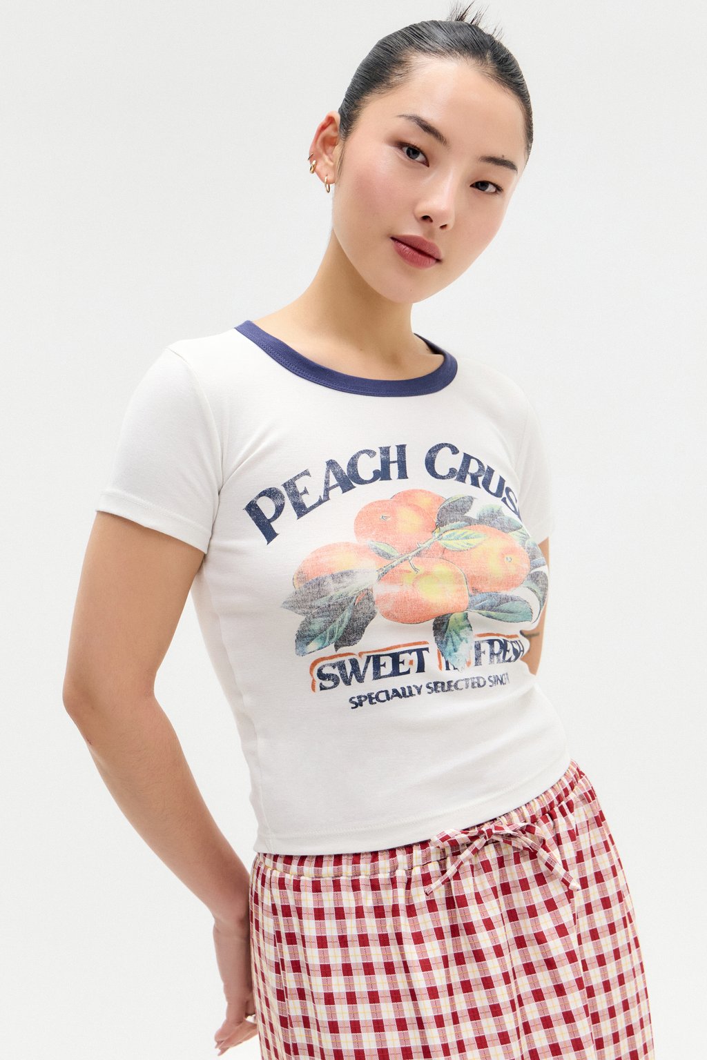 

Футболка с принтом PEACH CRUSH BABY BDG Urban Outfitters, белый