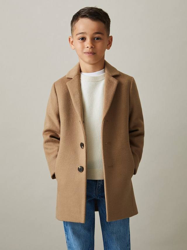 

Детское пальто Gable из шерстяной смеси Reiss, Camel