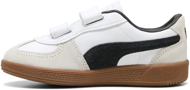 Puma детские универсальные кроссовки Palermo на застежке-липучке (малыши), белый/серый — фото 4