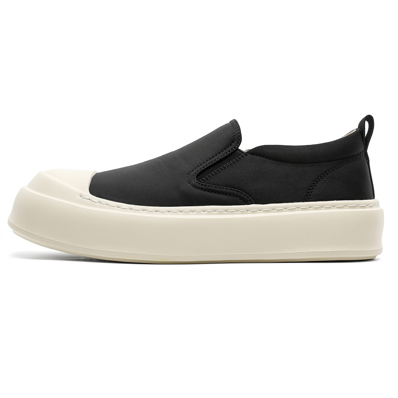 

WEISHIBANGWEI Мужские лоферы черные с потайной платформой, цвет Black Hidden Wedge