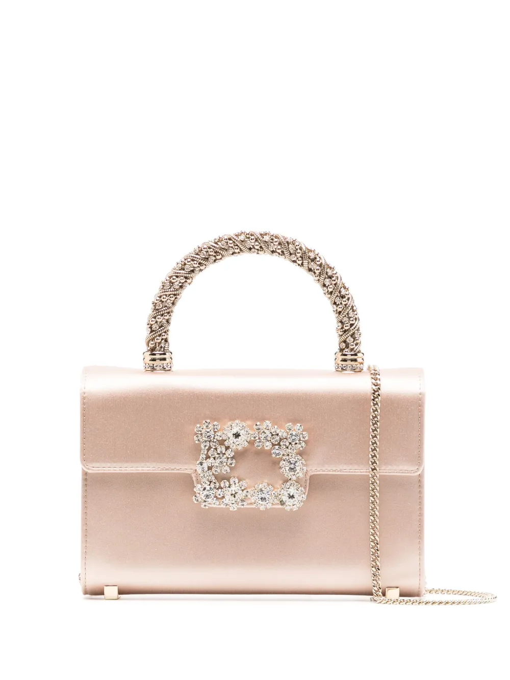 

Сумка через плечо с кристаллами Roger Vivier, розовый