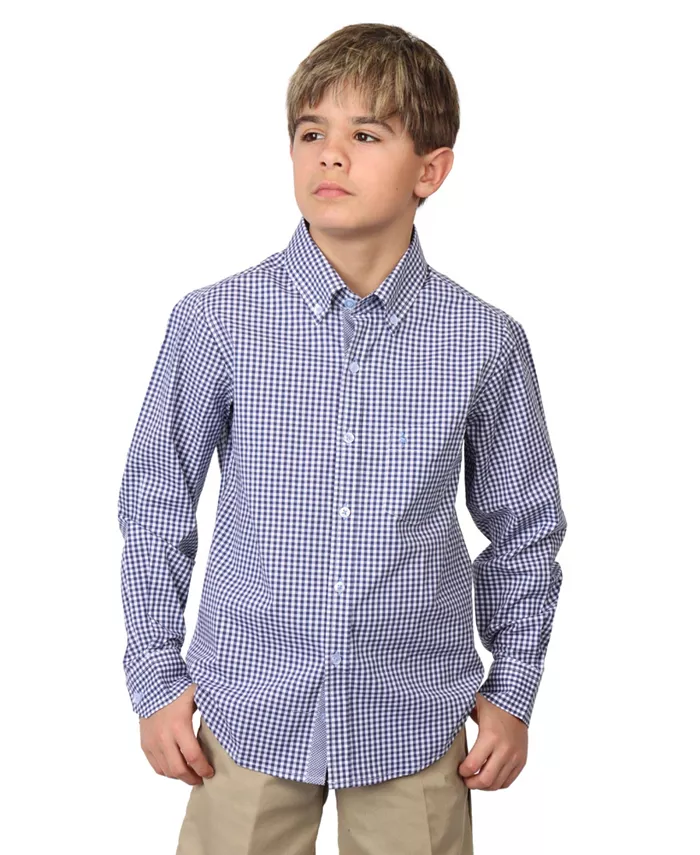 

Рубашка с длинным рукавом Big Boys Signature Gingham Tailorbyrd, синий